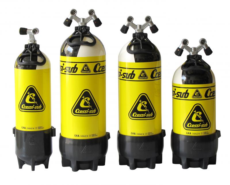 Botella Cressi Mono 12L (2 Salidas de aire y asa)