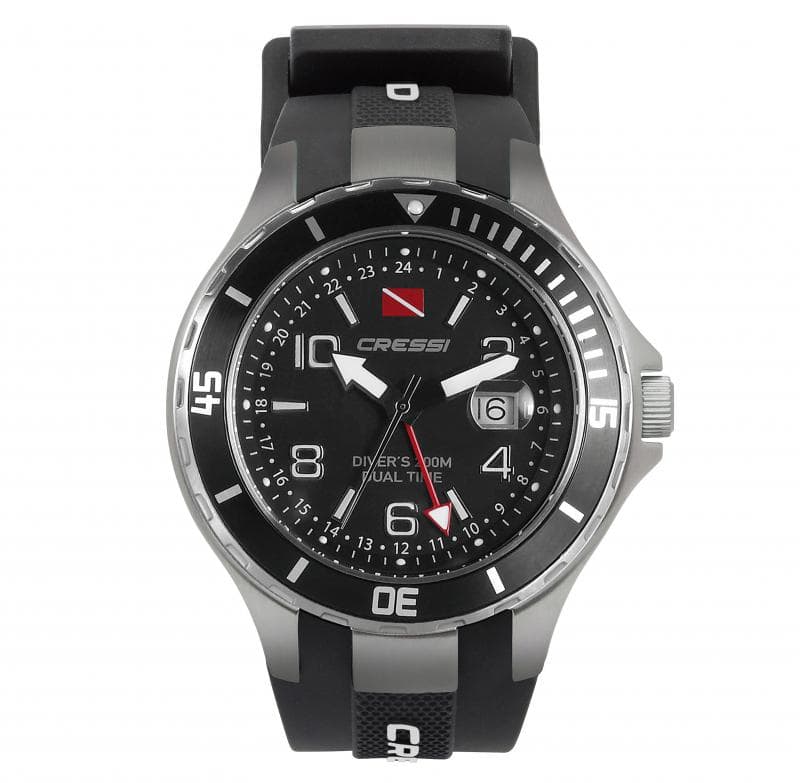 Reloj Cressi Traveller Dual Time (Negro)