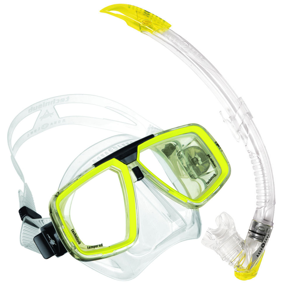 Combo Aqualung Look Hot Lime+Tubo Zephyr