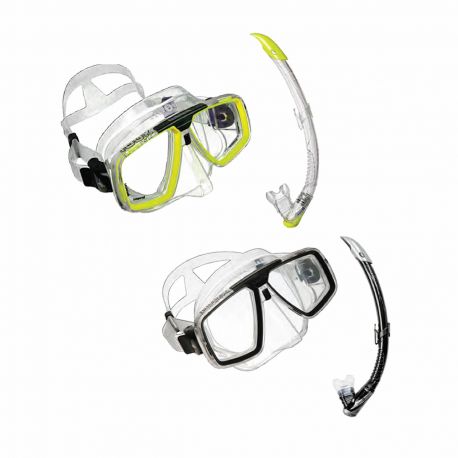 Combo Aqualung Look Transparente+Tubo Zephyr