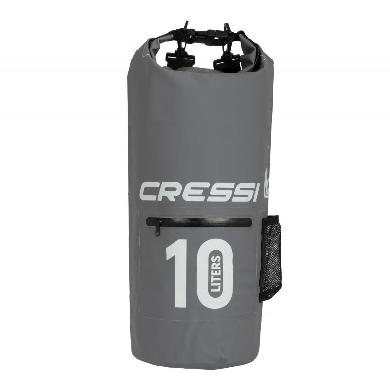 Bolsa Estanca Cressi Dry PVC con cremallera (Gris 10L)