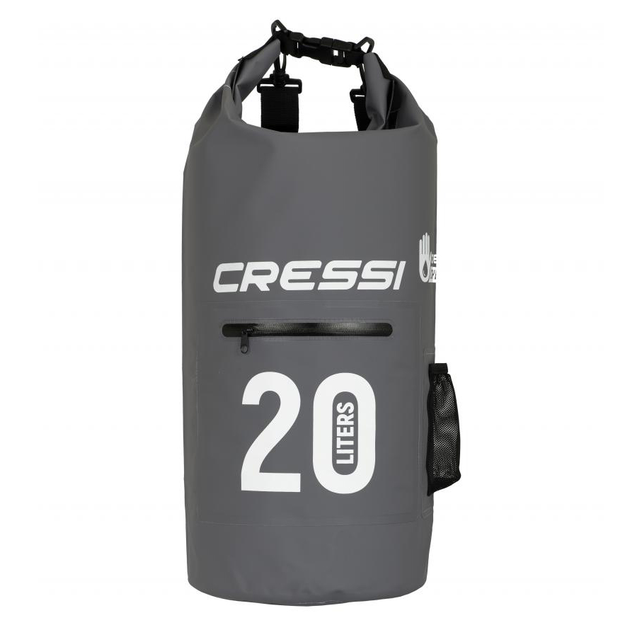 Bolsa Cressi Dry PVC Con Cremallera (Gris 20L)