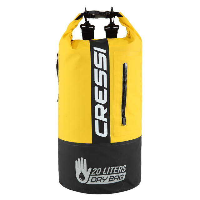 Bolsa Estanca Cressi Dry PVC Premium (Negro-Amarillo)