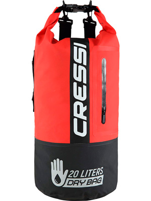 Bolsa Estanca Cressi Dry PVC Premium (Negro-Rojo)