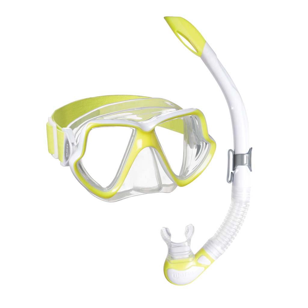 Combo Snorkel Mares Wahoo Neon Bolsa Estanca