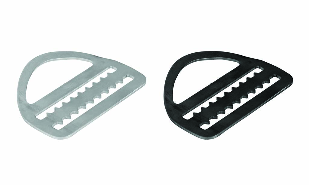 Toothed MaresXR Tri-Glides curvado plateados